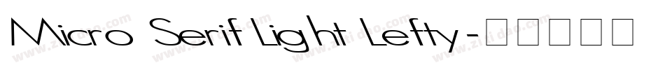Micro Serif Light Lefty字体转换